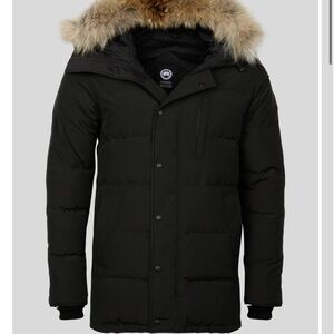 Canada Goose Chateau Parka Black Label Jacket with Fur Trim